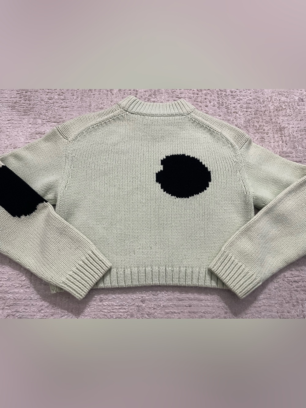 TIBI Wool Blend Cropped Polka Dot Sweater - Picture 9 of 9